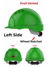JSP Evo 3 Personalised Safety Helmet - Wheel Ratchet