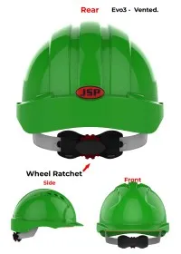 JSP Evo 3 Personalised Safety Helmet - Wheel Ratchet