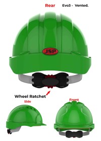 JSP Evo 3 Personalised Safety Helmet - Wheel Ratchet