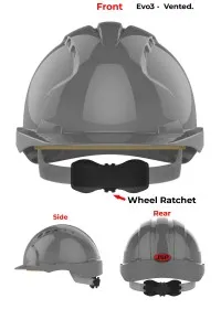 JSP Evo 3 Personalised Safety Helmet - Wheel Ratchet