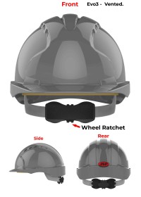 JSP Evo 3 Personalised Safety Helmet - Wheel Ratchet
