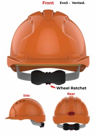 JSP Evo 3 Personalised Safety Helmet - Wheel Ratchet