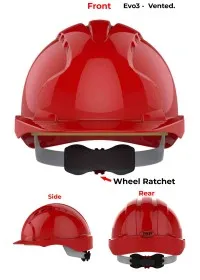 JSP Evo 3 Personalised Safety Helmet - Wheel Ratchet