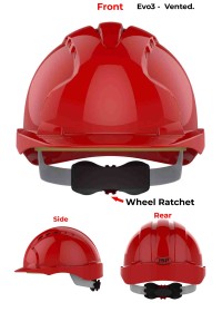 JSP Evo 3 Personalised Safety Helmet - Wheel Ratchet