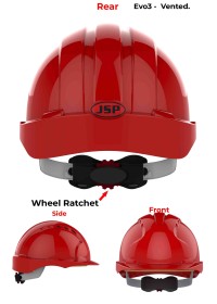 JSP Evo 3 Personalised Safety Helmet - Wheel Ratchet