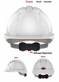 JSP Evo 3 Personalised Safety Helmet - Wheel Ratchet