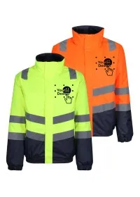 Personalised Regatta Pro Hi Vis Classic Bomber TRA218