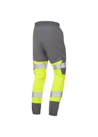 Yellow & Grey Hi Vis Leo Ecoviz Hawkridge Jog Trouser JT01