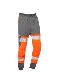 Orange & Grey Hi Vis Leo Ecoviz Hawkridge Jog Trouser JT01