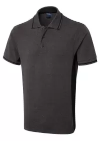Two Tone Poloshirt Uneek UC117 Charcoal/Black