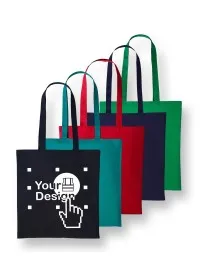 Personalised Long Handle Cotton Tote Bag RL100