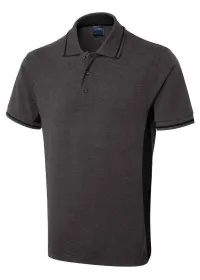 Two Tone Poloshirt Uneek UC117 Charcoal/Black