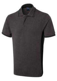 Two Tone Poloshirt Uneek UC117 Charcoal/Black