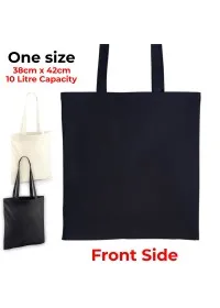 Personalised Recycled Cotton Tote Bag WM901 Black
