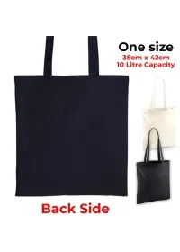 Personalised Recycled Cotton Tote Bag WM901 Black