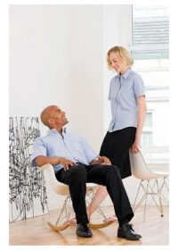 Henbury HB515,Short sleeve Oxford shirt