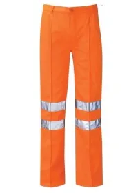 Orange polycotton hi vis trousers