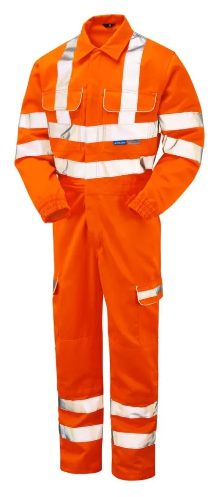Pulsarail Orange Hi Vis Coverall with Combat Pockets PR339