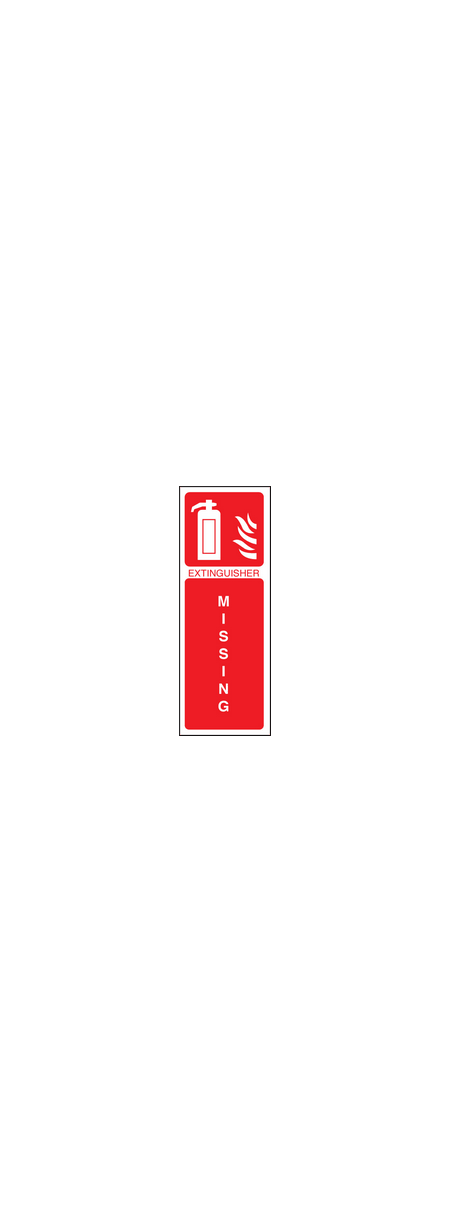 Extinguisher missing sign