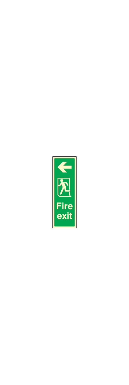Fire exit left sign
