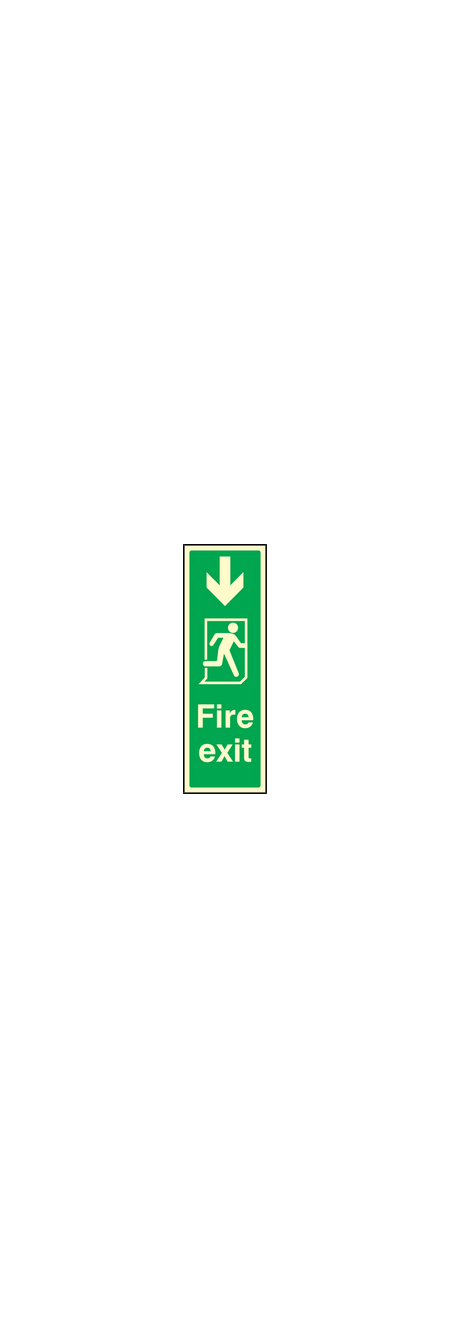 Fire exit down sign