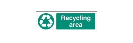 Recycling area sign