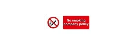 No smoking company policy sign