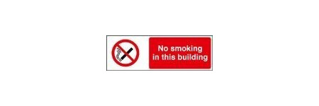 No smoking in this building sign