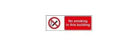 No smoking in this building sign