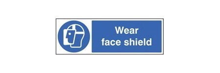 Wear face shield sign