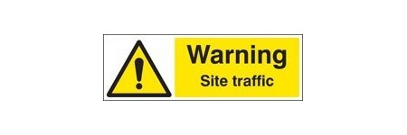 Warning site traffic sign