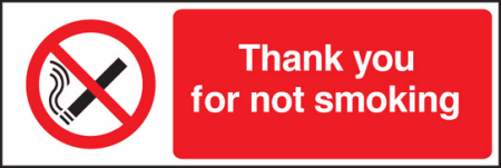 Please do not smoke thank you sign