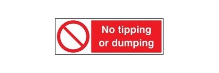 No tipping or dumping sign