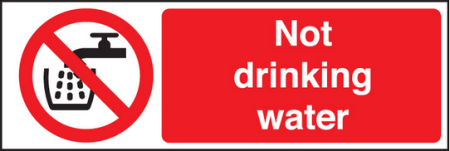 Not drinking water sign