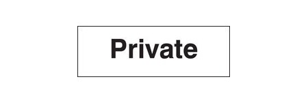 Private sign