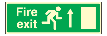 Fire exit up sign