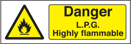 LPG highly Flammable sign