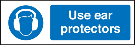 Use ear protectors sign