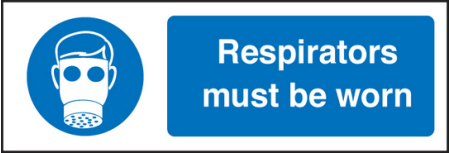 Respirators must be worn sign