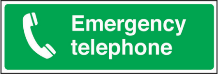 Emergency telephone sign