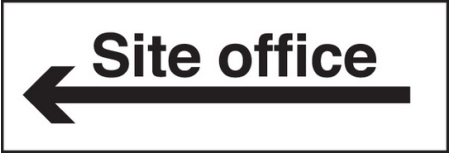 Site office arrow left sign