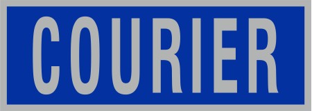 Courier Reflective Badge - Blue/Silver