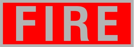 Fire Reflective Badge - Red/Silver