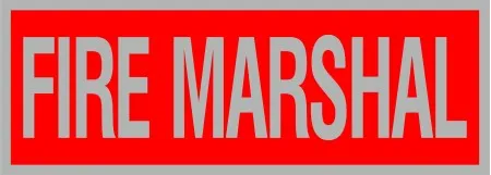 Fire Marshal Reflective Badge - Red/Silver