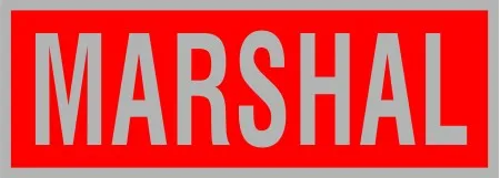 Marshal Reflective Badge - Red/Silver