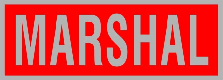 Marshal Reflective Badge - Red/Silver