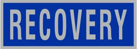 Recovery Reflective Badge - Blue/Silver