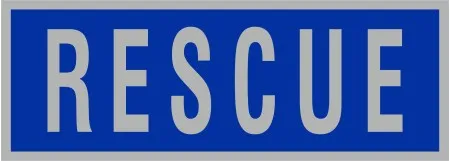Rescue Reflective Badge - Blue/Silver