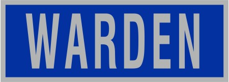 Warden Reflective Badge - Blue/Silver