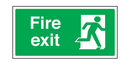 Final fire exit right sign